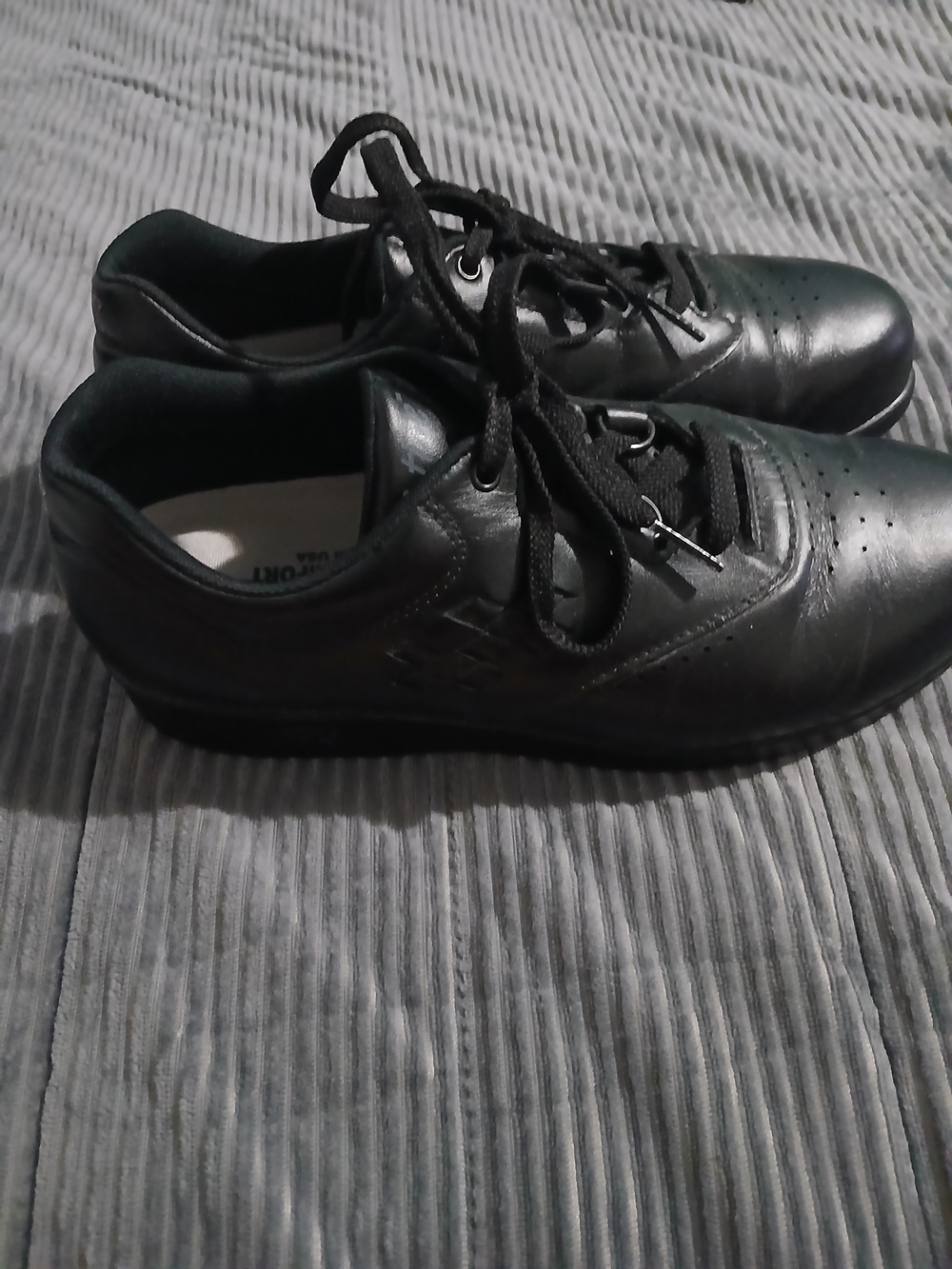 SAS Womens Black Lace-Up Walking Sneakers With Tripad Comfort